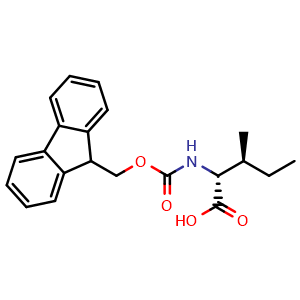 Chemical structure of Fmoc-D-alloisoleucine , CAS 118904-37-3, AChemBlock O28446