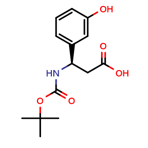 Chemical structure of Boc-3-Hydroxy-D-b-phenylalanine , CAS 500788-89-6, AChemBlock O28452