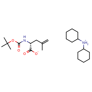 Chemical structure of Boc-(R)-2-Methallylglycine dicyclohexylamine salt , CAS 1217776-08-3, AChemBlock O28465
