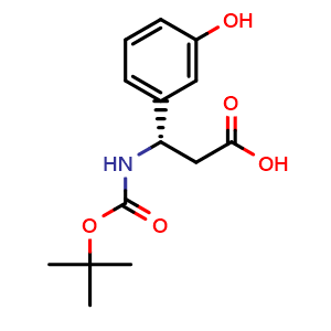 Chemical structure of Boc-3-Hydroxy-L-b-phenylalanine , CAS 499995-79-8, AChemBlock O28470