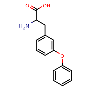 Chemical structure of 3-Phenoxy-DL-phenylalanine , CAS 119349-57-4, AChemBlock O28492
