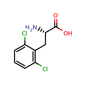 Chemical structure of 2,6-Dichloro-L-phenylalanine , CAS 111119-37-0, AChemBlock O28522