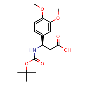 Chemical structure of Boc-3,4-Dimethoxy-D-b-phenylalanine , CAS 500788-93-2, AChemBlock O28534