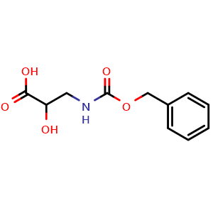 Chemical structure of Cbz-3-amino-2-hydroxypropionic acid , CAS 54515-39-8, AChemBlock O28542