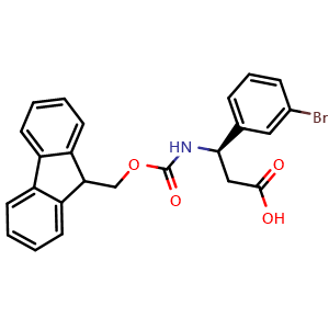 Chemical structure of Fmoc-3-Bromo-D-b-phenylalanine , CAS 517905-85-0, AChemBlock O28548