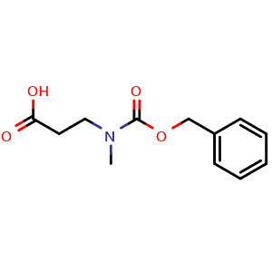 Chemical structure of N-Cbz-N-methyl-b-alanine , CAS 121148-97-8, AChemBlock O28555