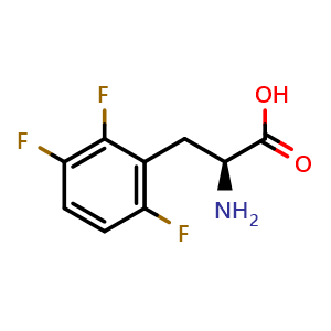 Chemical structure of 2,3,6-Trifluoro-L-phenylalanine , CAS 873429-60-8, AChemBlock O28574