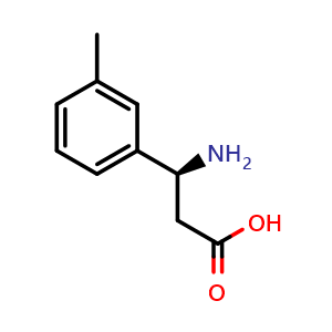 Chemical structure of (S)-3-Amino-3-(3-methylphenyl)propionic acid , CAS 701907-44-0, AChemBlock O28583