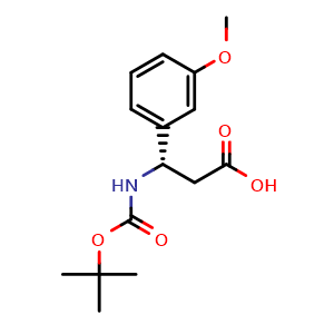 Chemical structure of Boc-3-Methoxy-L-b-phenylalanine , CAS 499995-77-6, AChemBlock O28611