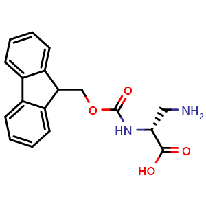 Chemical structure of 3-Amino-N-Fmoc-D-alanine , CAS 251317-00-7, AChemBlock O28614