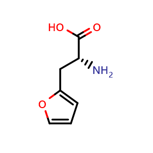 Chemical structure of 3-(2-Furyl)-D-alanine , CAS 110772-46-8, AChemBlock O28615