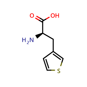 Chemical structure of 3-(3-Thienyl)-D-alanine , CAS 152612-26-5, AChemBlock O28617