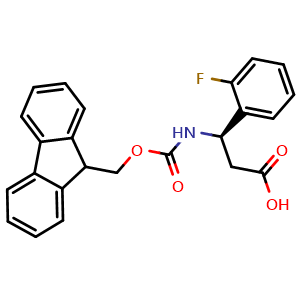 Chemical structure of Fmoc-2-Fluoro-D-b-phenylalanine , CAS 511272-50-7, AChemBlock O28628