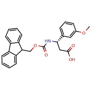 Chemical structure of Fmoc-3-Methoxy-L-b-phenylalanine , CAS 501015-29-8, AChemBlock O28630
