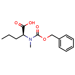 Chemical structure of Cbz-N-methyl-L-norvaline , CAS 177659-78-8, AChemBlock O28640