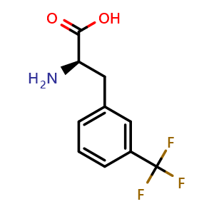 Chemical structure of 3-Trifluoromethyl-D-phenylalanine , CAS 14464-67-6, AChemBlock O28643