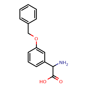 Chemical structure of 2-(3-Benzyloxyphenyl)glycine , CAS 299169-37-2, AChemBlock O28659