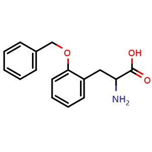 Chemical structure of 2-(Phenylmethoxy)-DL-phenylalanine , CAS 603105-69-7, AChemBlock O28660