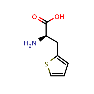 Chemical structure of 3-(2-Thienyl)-D-alanine , CAS 62561-76-6, AChemBlock O28680