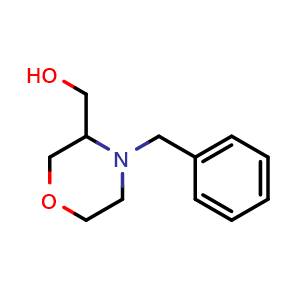 Chemical structure of 4-Benzyl-3-morpholinemethanol , CAS 110167-20-9, AChemBlock O28687