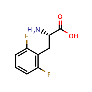 Chemical structure of 2,6-Difluoro-L-phenylalanine , CAS 33787-05-2, AChemBlock O28708