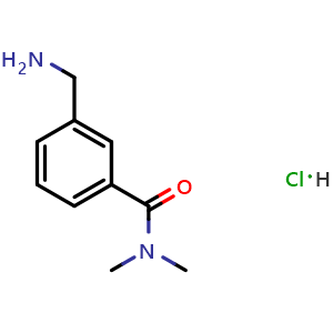 Chemical structure of 3-(Aminomethyl)-N,N-dimethylbenzamide hydrochloride , CAS 863548-47-4, AChemBlock O28726