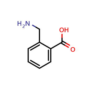 Chemical structure of 2-(Aminomethyl)benzoic acid , CAS 25672-97-3, AChemBlock O28742