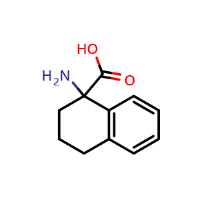 Chemical structure of 1-Amino-1,2,3,4-tetrahydro-1-naphthoic acid , CAS 30265-11-3, AChemBlock O28762