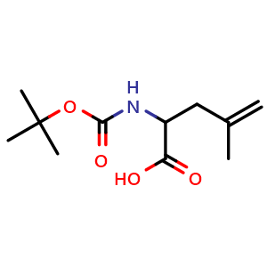 Chemical structure of Boc-2-methallyl-glycine , CAS 156047-41-5, AChemBlock O28800