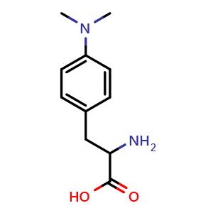 Chemical structure of 4-(Dimethylamino)-DL-phenylalanine , CAS 7284-42-6, AChemBlock O28810