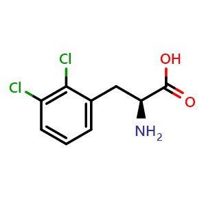 Chemical structure of 2,3-Dichloro-L-phenylalanine , CAS 873429-57-3, AChemBlock O28818