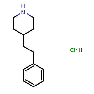 Chemical structure of 4-Phenethyl-piperidine hydrochloride , CAS 142628-88-4, AChemBlock O28827