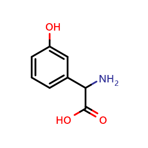 Chemical structure of 2-(3-Hydroxyphenyl)glycine , CAS 31932-87-3, AChemBlock O28864