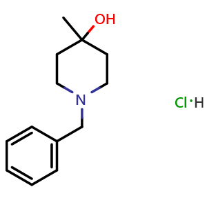 Chemical structure of 4-Methyl-1-benzyl-4-piperidinol hydrochloride , CAS 80676-63-7, AChemBlock O28888