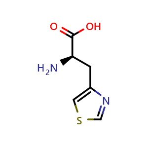 Chemical structure of 3-(4-Thiazolyl)-D-alanine , CAS 131896-42-9, AChemBlock O28904