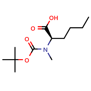 Chemical structure of Boc-N-methyl-D-norleucine , CAS 161450-84-6, AChemBlock O28905