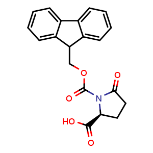Chemical structure of N-Fmoc-5-oxo-L-proline , CAS 106982-77-8, AChemBlock O28906