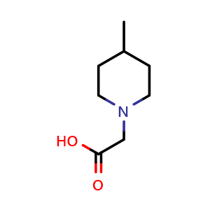 Chemical structure of 4-Methyl-1-piperidineacetic acid , CAS 511237-54-0, AChemBlock O28922