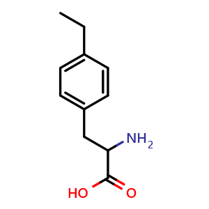 Chemical structure of 4-Ethyl-DL-phenylalanine , CAS 4313-77-3, AChemBlock O28924
