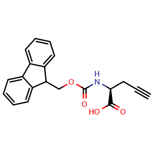 Chemical structure of Fmoc-(S)-2-Propargylglycine , CAS 198561-07-8, AChemBlock O28926