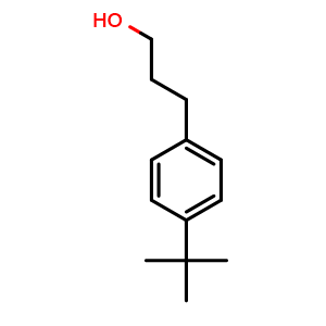 Chemical structure of 3-(4-(Tert-butyl)phenyl)propan-1-ol , CAS 78574-08-0, AChemBlock O28930