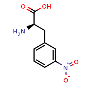 Chemical structure of 3-Nitro-D-phenylalanine , CAS 169530-97-6, AChemBlock O28945