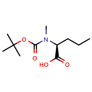 Chemical structure of Boc-N-methyl-L-norvaline , CAS 136092-78-9, AChemBlock O28960