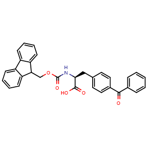 Chemical structure of Fmoc-4-Benzoyl-L-phenylalanine , CAS 117666-96-3, AChemBlock O28962