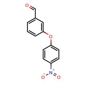 Chemical structure of 3-(4-Nitrophenoxy)-benzaldehyde , CAS 17076-72-1, AChemBlock O28991