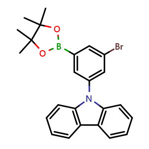 9-(3-bromo-5-(4,4,5,5-tetramethyl-1,3,2-dioxaborolan-2-yl)phenyl)-9H-carbazole