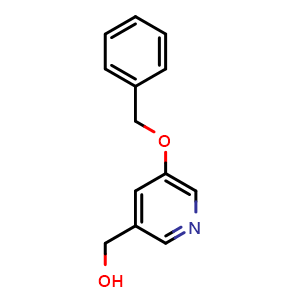 Chemical structure of 5-(Benzyloxy)-3-hydroxymethylpyridine , CAS 875755-69-4, AChemBlock O29045
