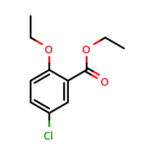 Chemical structure of Ethyl 5-chloro-2-ethoxybenzoate , CAS 73119-79-6, AChemBlock O29083