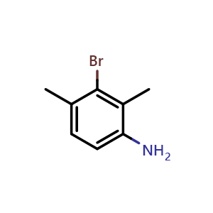 Chemical structure of 3-Bromo-2,4-dimethyl-benzenamine , CAS 66314-77-0, AChemBlock O29142