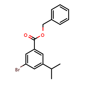 Chemical structure of Benzyl 3-bromo5-isopropylbenzoate , CAS 2121514-84-7, AChemBlock O29147